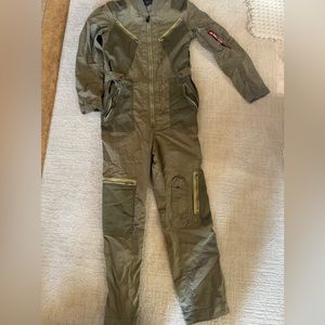 Women flight suite with zipper front